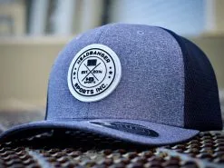 HB Sports Headbanger Exclusive Flexfit Snapback Hat: Grey With White Circle Badge