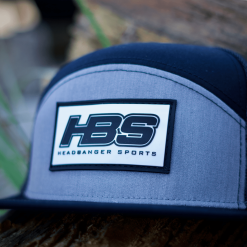 HB Sports Headbanger Sports Lifestyle Pacific P787 6-Panel Arch Snapback Hat: Black / Heather Grey -Baseball Bats Sales Shop 29