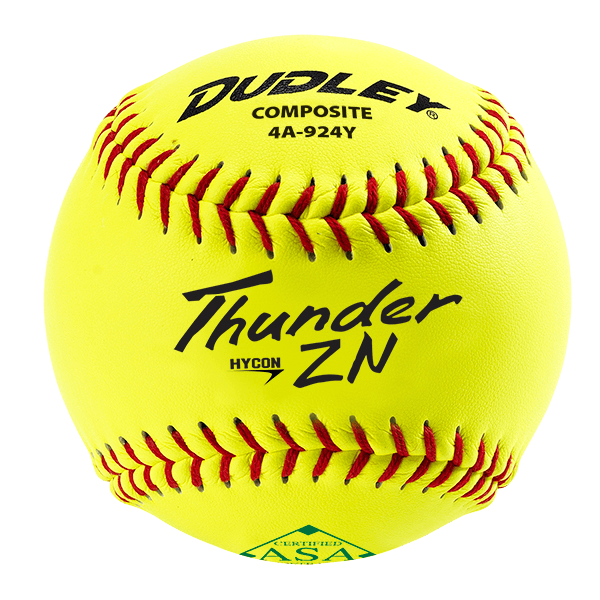 Dudley Thunder ZN HYCON 11" USA/ASA Slowpitch Softballs (DOZEN): 4A924Y 1 Dudley Thunder ZN HYCON 11" USA/ASA Slowpitch Softballs (DOZEN): 4A924Y