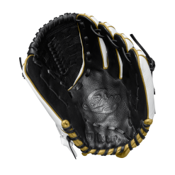 Wilson A500 SIREN 11.5" Youth Fastpitch Softball Glove: WTA05LF20115 5 Wilson A500 SIREN 11.5" Youth Fastpitch Softball Glove: WTA05LF20115 -Baseball Bats Sales Shop A05LF2011 1 Siren 115 Black White MetallicGold Palm