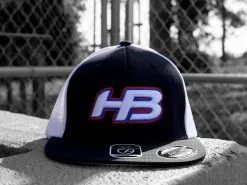 HB Sports Headbanger Sports I8501 Cap America Flexfit Performance Trucker Mesh Back Hat: Black / White / RWB