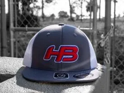 HB Sports Headbanger Sports I8501 Cap America Flexfit Performance Trucker Mesh Back Hat: Graphite / White / RWB