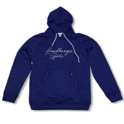 HB Sports Inc. Headbanger Sports Performance Fleece Line Hoodie W/ Kangaroo Pocket: Navy