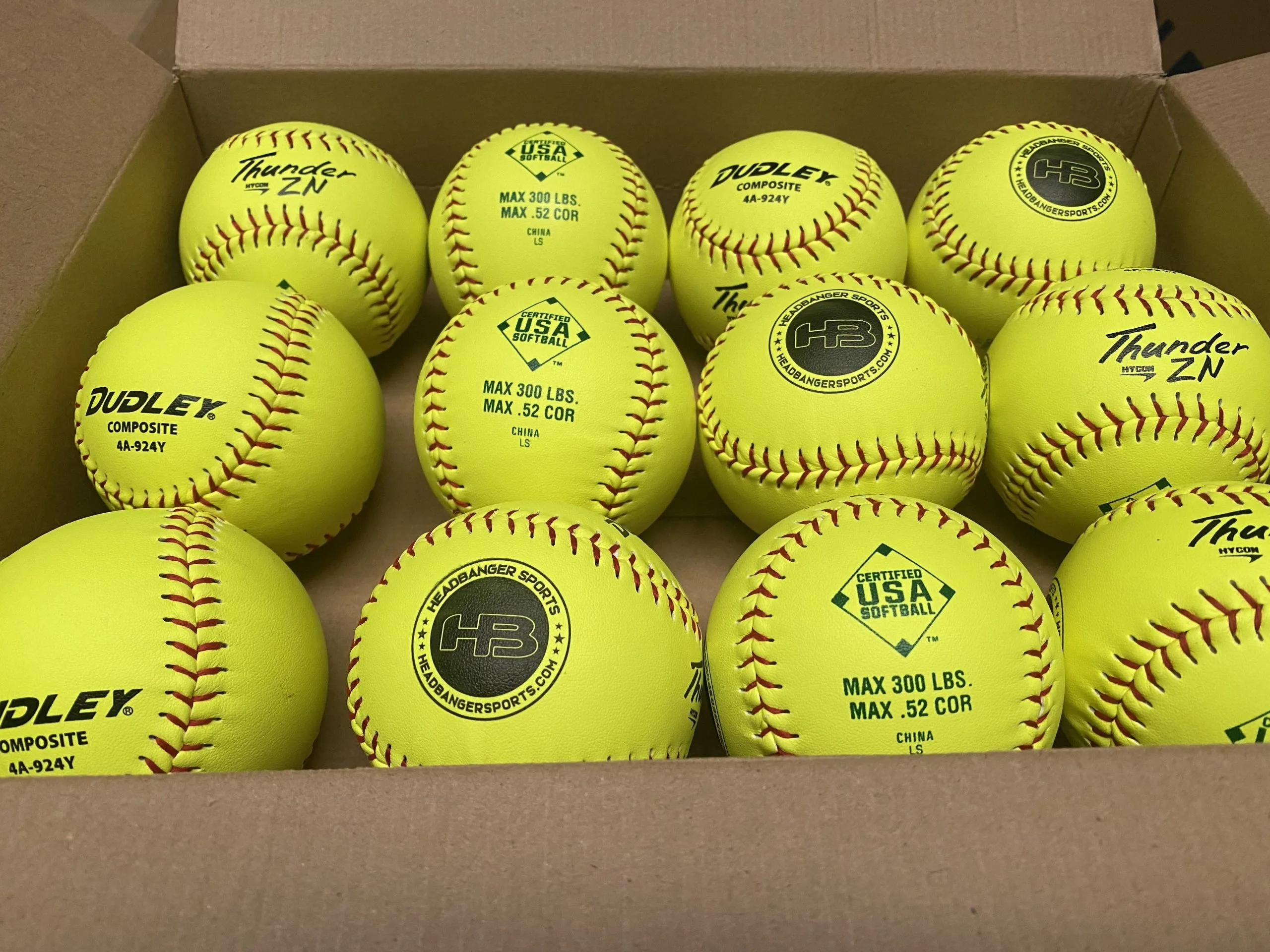 Dudley Thunder ZN HYCON 11" USA/ASA Slowpitch Softballs (DOZEN): 4A924Y 2 Dudley Thunder ZN HYCON 11" USA/ASA Slowpitch Softballs (DOZEN): 4A924Y - Image 2