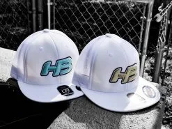 HB Sports Headbanger Sports I8501 Cap America Flexfit Performance Trucker Mesh Back Hat: White & Gold -Baseball Bats Sales Shop MatteGold2