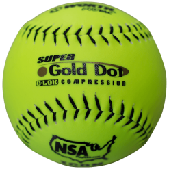 Worth 12" Super Gold Dot NSA Slowpitch Softballs 44/400 (Dozen): NI12SY