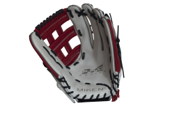 Miken Pro Series 13.5″ Slow Pitch Fielding Glove – White/Scarlet/Navy: PRO135WSN -Baseball Bats Sales Shop PRO135WSN FRONT 52f0eec0 b474 43b5 97ee 16036864fd5f