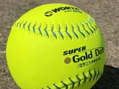 Worth 12" Super Gold Dot PRO M USSSA Slowpitch Softballs (Dozen): UM12CY -Baseball Bats Sales Shop PhotoMar11 121056PM scaled