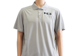 HB Sports Logo New Balance Light Grey Performance Tech Polo: TMMT706