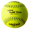 Worth 12" Super Gold Dot PRO M USSSA Slowpitch Softballs (Dozen): UM12CY