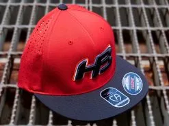 HB Sports Headbanger Sports I8503 Cap America Flexfit Perforated Performance Hat: Red & Black -Baseball Bats Sales Shop Red2
