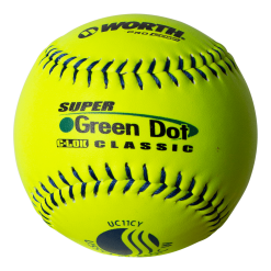 Worth 11" USSSA Super Green Dot Classic W Composite Softballs (Dozen): UC11CY
