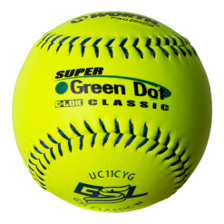 Worth 11" GSL Super Green Dot Classic W Composite Softballs (Dozen): UC11CYG
