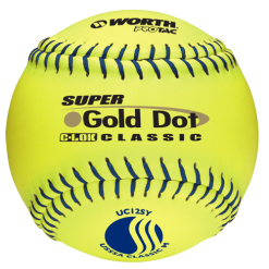 Worth 12" USSSA Super Gold Dot Classic M Softballs (Dozen): UC12SY