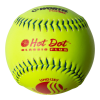 Worth 12" Classic Plus USSSA Hot Dot Slowpitch Softballs (Dozen): UHD12SY