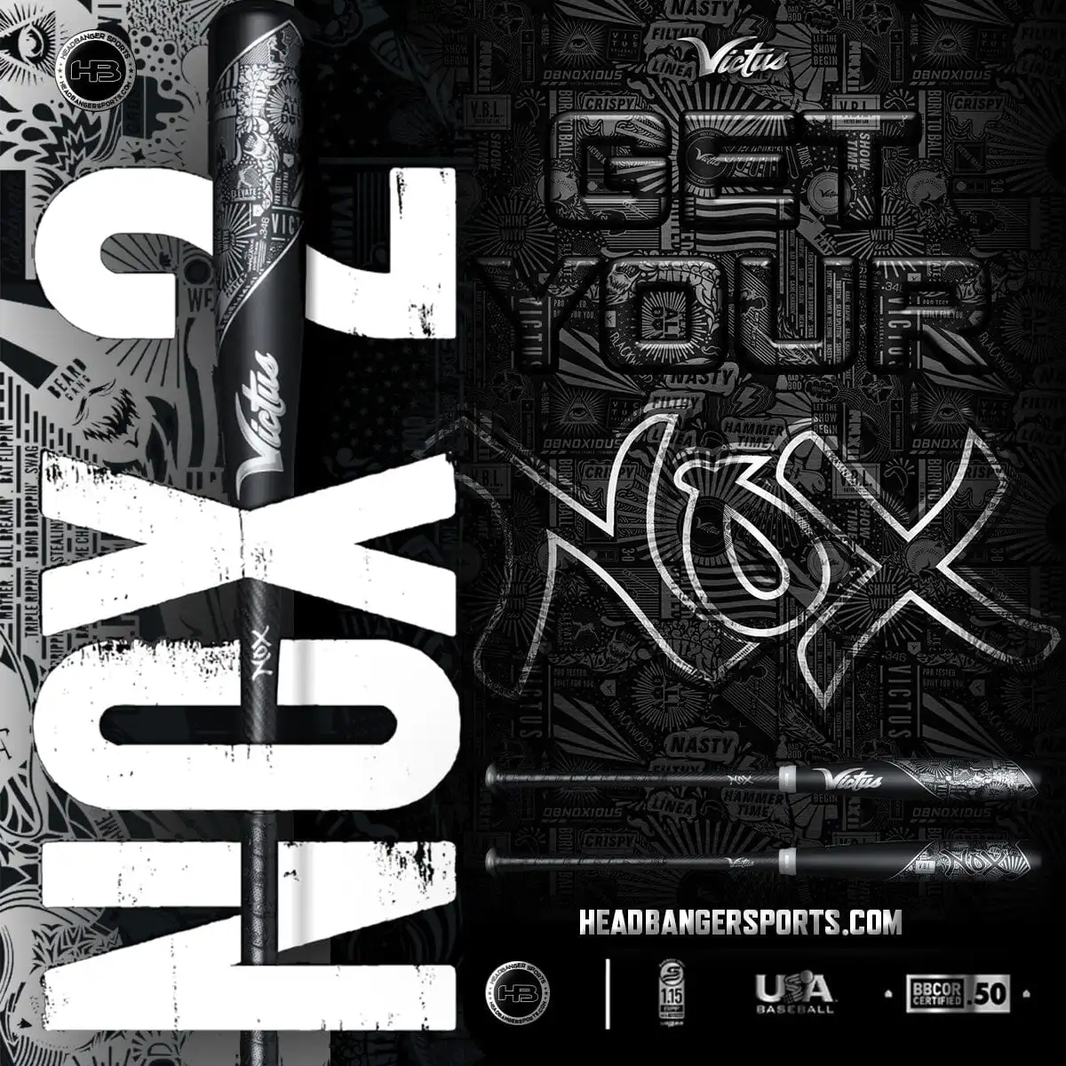 Victus NOX 2 (-3) BBCOR Baseball Bat: VCBN2 2 Victus NOX 2 (-3) BBCOR Baseball Bat: VCBN2 - Image 2