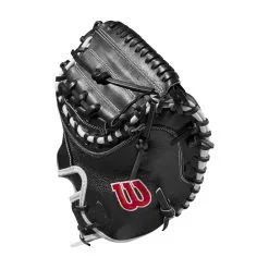 2022 Wilson A2000 M1DSS 33.5" Catcher's Mitt: WTA20RB22M1DSS 11 2022 Wilson A2000 M1DSS 33.5" Catcher's Mitt: WTA20RB22M1DSS -Baseball Bats Sales Shop WBW100401 2 A2000 M1D C 335 Black White Red.png.cq5dam.web .1200.1200