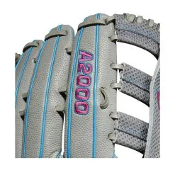 Wilson A2000 SCSP13SS 13" Slowpitch Softball Fielding Glove: WBW10040213 -Baseball Bats Sales Shop WBW100402 5 A2000 SP13 SC 13 GreyDimpled GreySS BlackSS.png.cq5dam.web .1200.1200