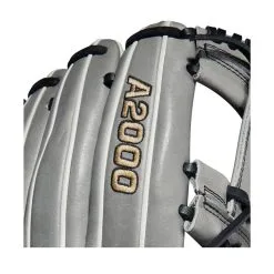 2022 Wilson A2000 H75 11.75" Infield Fastpitch Softball Glove: WTA20RF22H75 -Baseball Bats Sales Shop WBW100437 5 A2000 FP IF H75 1175 Grey White.png.cq5dam.web .1200.1200