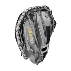 2023 Wilson A2000 M2 33.5" Baseball Catcher's Mitt: WBW100977335 -Baseball Bats Sales Shop WBW100977 3 A2000 C M2SS 335 Grey Black.png.cq5dam.web .1200.1200