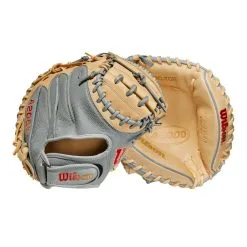 2023 Wilson A2000 PF33 Super Skin 33" Baseball Catcher's Mitt: WBW10098433 -Baseball Bats Sales Shop WBW100984 8 A2000 C PF33SS 33 GreySS Blonde.png.cq5dam.web .1200.1200