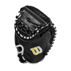 2023 Wilson A2000 M1DSS 33.5" Baseball Catcher's Mitt: WBW100995335 -Baseball Bats Sales Shop WBW100995 2 A2000 C M1DSC 335 BlackSS BlackDimple White WilsonGold