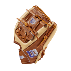 2023 Wilson A2000 SB22 11.75" Infield Fastpitch Glove: WBW1010161175 -Baseball Bats Sales Shop WBW101016 2 A2000 FP Sis Bates GM FP1975 1175 Blonde SaddleTan Purple