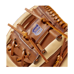 2023 Wilson A2000 SB22 11.75" Infield Fastpitch Glove: WBW1010161175 -Baseball Bats Sales Shop WBW101016 4 A2000 FP Sis Bates GM FP1975 1175 Blonde SaddleTan Purple