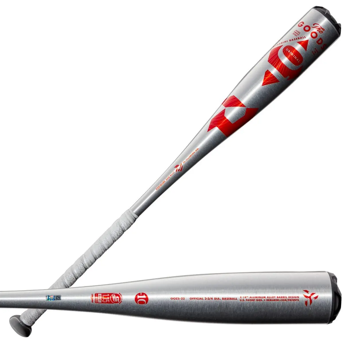 2022 DeMarini The Goods One Piece (-10) USSSA Baseball Bat: WTDXGOZ-22 - Image 2
