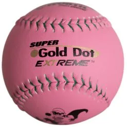 Worth Pink 12" ISA Super Gold Dot 44/400 Slowpitch Softballs (Dozen): WIS12CP
