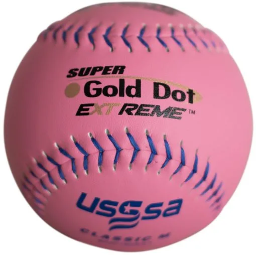 Worth Pink 12" USSSA Super Gold Dot Extreme Classic M 40/325 Slowpitch Softballs (Dozen): WUC12CPXT -Baseball Bats Sales Shop Worth USSSA PINK Softball WUC12CPXT
